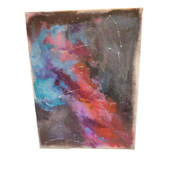 Painting on canvas unknown artist-Painting of the Constellations In The Sky - Picture 1 of 8